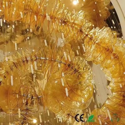Weddings And Elegant Spaces Use Glass Shades Luxury Modern LED Chandelier Gorgeous Crystal Pendant Light For Hotel Living Room