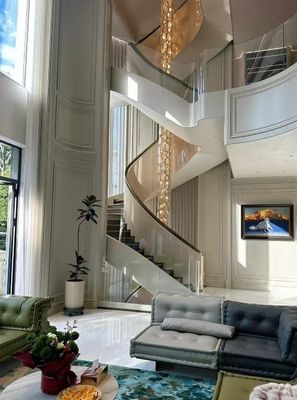 Glass Villa Duplex Staircase Floor Lamp  Rectangle Long Rectangle for Installation Project