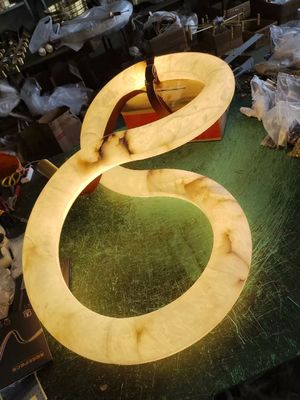 Custom Belt Alabaster Hanging Lamp Living Room Villa Hotel Spanish Marble Stone Chandelier Pendant Light