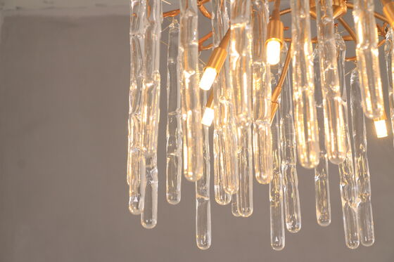 Zhongshang Lamps Home Decor Luxury Modern Chandelier Light for Coffee Shop Copper Crystal Chandelier