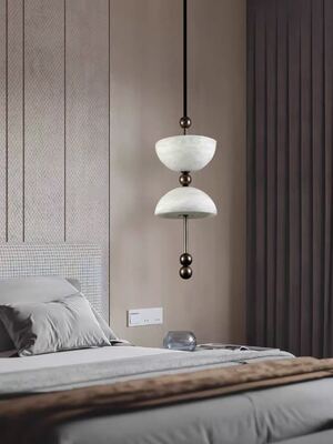 Marble Hemisphere Wall Lamp Matt Beads Decoration Hotel Villa Restaurant Background Luminous Watermelon Marble Wall Lights