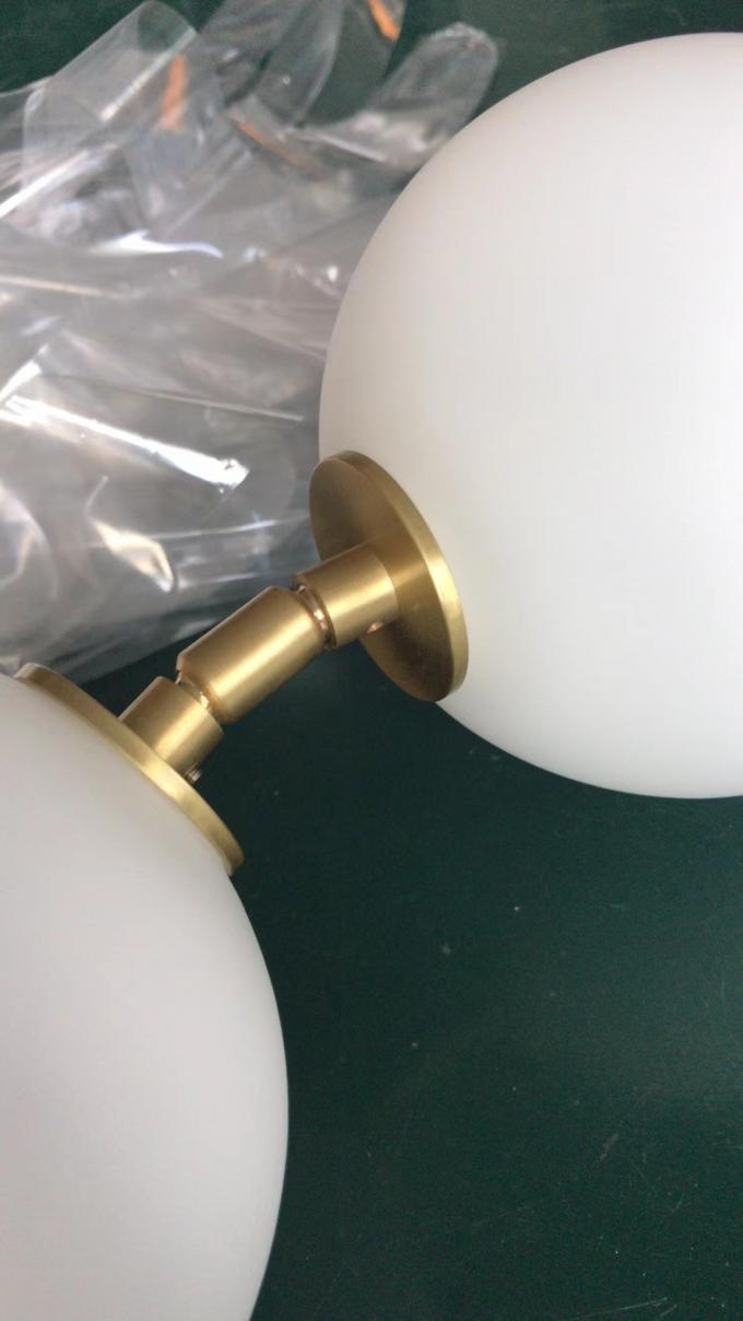 Modern Altın Çanakkale Ev Dekorasyonu Yatak Odası Oturma Odası LED Yüzük Cam İnci Asılı Lamba 4