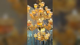 Top Yatay Oval Taş Kaymaktaşı Restoran Kolye Işık Merdiven Yaratıcı