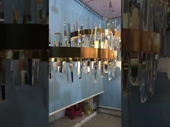 Kristal asılı şamdan aydınlatma tesisi
