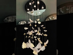 Modern LED Kristal Dalga Büyük Foyer Çanakkale Işık Özel OEM ODM