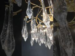 Modern Beyaz Manolya Yaprakları Seramik Dal Ağacı LED Kolye Işık Proje Kolye Lamba Oturma Odası İçin