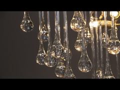 Dekorasyon Avize Dubleks Oturma Odası Yaprak Dalı Kristal Avize Yuvarlak Villa Otel