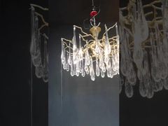 Yaratıcı Cam Çiçek Avize Paslanmaz Modern Çiçek Avize