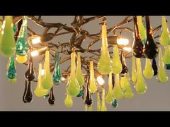 Daha Yakından Bakış: Kristal Oturma Odası Lobi Avizeleri Modern Lüks Fuaye Yuvarlak Asma Lamba