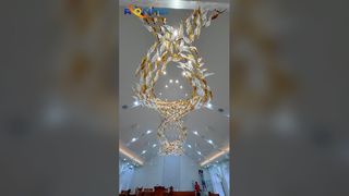 Ziyafet Salonları Kulüp Evleri Otel Lobileri Satış Departmanı için Özelleştirilmiş Sanat Kristal Şerit Avize