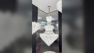 Fabrika El Işi Lacivert Cam Avize, Oturma Yemek Odası Yatak Odası Aydınlatıcı için Pirinç Kaplama ile