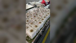 Beyaz alabaster asılı lambalar