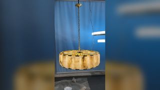 Demir Scagliola High End Marble Lampshade ile Kolye Işıkları