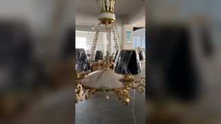 Elektrikli Beyaz Cam LED Ev Masa Lambası Lotus Çiçeği Şekli 110V