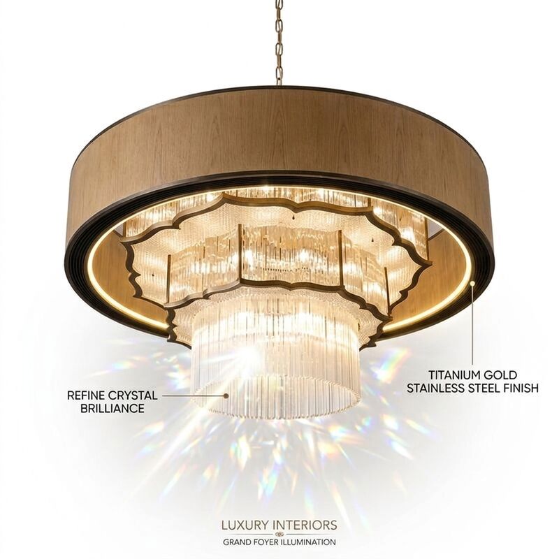 Glass Pendant Light Custom Made Golden Metal Frame Adjustable Color Temperature 3000-6500K Anti Rust For Bedroom