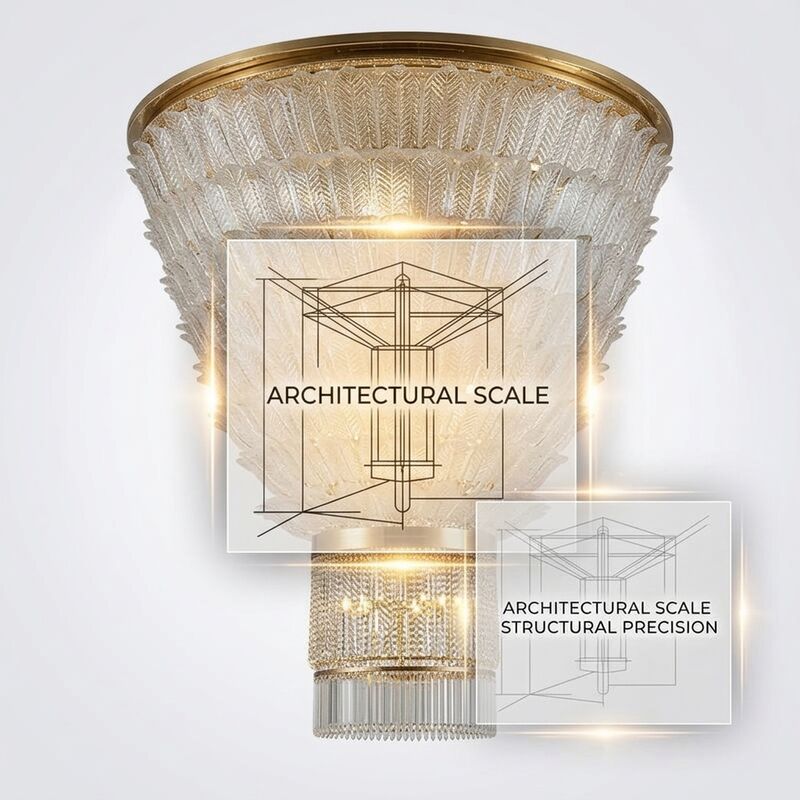 Hotel Lobby Water Droplet Chandelier Luxury Crystal Pendant Lighting Supplier 220V Titanium Gold 5-35m2 Coverage
