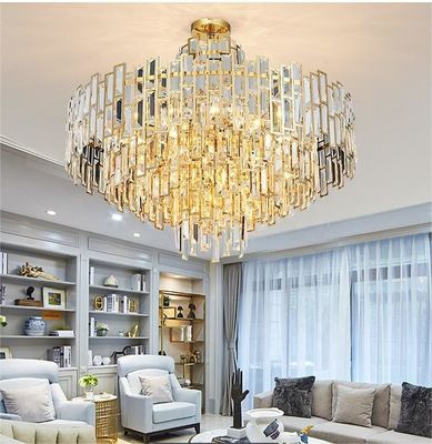 Postmodern İtalyan Lüks Altın Modern Kristal Çandelier