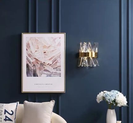 G9 E14 Kristal Modern Duvar Lambası 6000K 3000K Altın Kristal Duvar Sconce