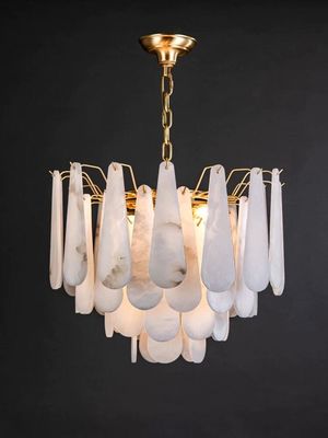Minimalist Modern Dekoratif Lambalar 80lm Kaymaktaşı Taş Avize