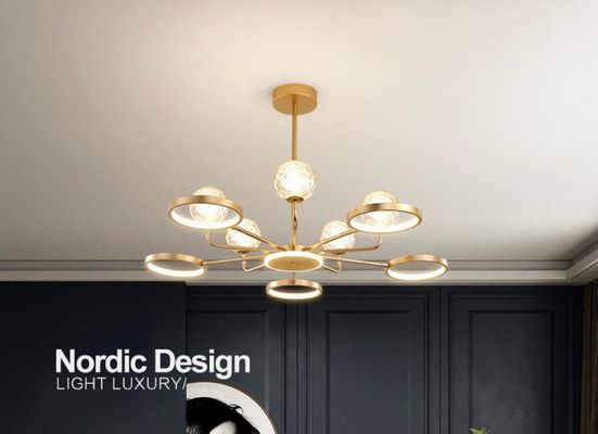 Çoklu Açık Cam Topu Modern Pendant Işık AC110V 250V Güçlü Işık İletim