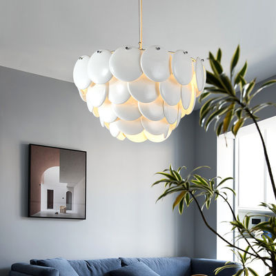 Beyaz Seramik Demir Modern Kristal Avize E14 Lamba 8 ila 20m2