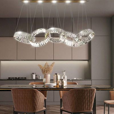 Tavan Kristal Nimbus Halka Avize 99W LED Yüksek Taşıma Kapasitesi