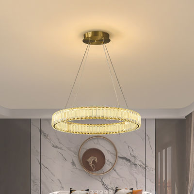 Kısılabilir Modern Halka Avize 90W 315W 3 Halkalı Kristal Sarkıt Işık