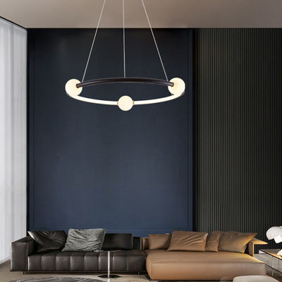 Nordic Simple Gold Paint Scrub Ring Chandelier Modern Kolye Işık ODM AC110V