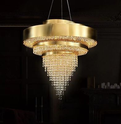 Metal Şeffaf Kristal Hotel ve Banket Salonu için Özel Kolye Işıkları