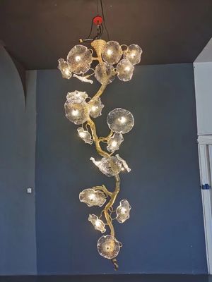 Özel asılı lamba 51W 60W Mantar Yaprak Modern Dikey Fazla Büyük Çerimler