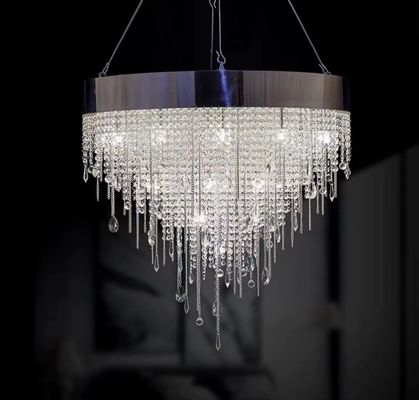Şeffaf Şeffaf Özel Kolye Işıkları Kristal Yağmur Damlası Işıklar AC110V
