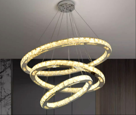 Ayarlanabilir Modern Yuvarlak Halka Avize Çapı 50cm / 19.7inç