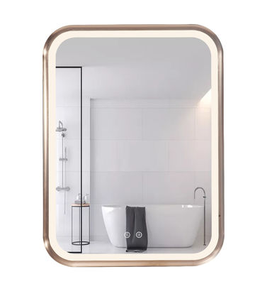 Kare LED Banyo Aynası Işık Zaman Sıcaklık Fonksiyonu