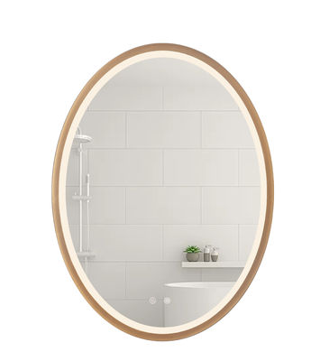 600*800MM Alüminyum Çerçeve Oval Banyo Aynası Net Yansıma Etkisi