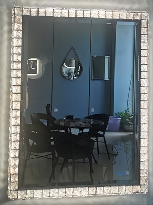 Paslanmaz Çelik LED Kristal Efektli Ayna Kristal Makyaj Aynası Işıklı