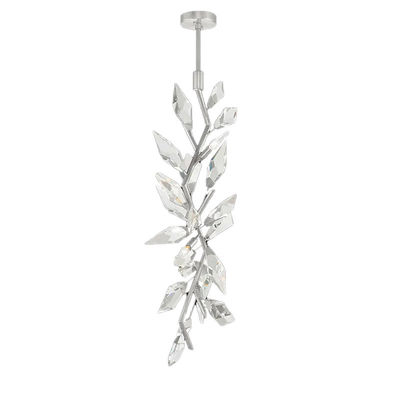 LED ampulleri olan 60W el kesilmiş yüzlü kristal yapraklı şamdan
