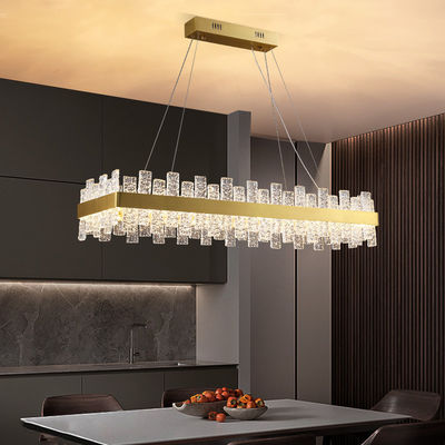 Yumuşatılmış Chrome Restoran Çerimleri Altın K9 Kristal Işık İçerideki Işık Aygıtları