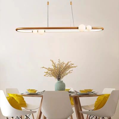 Nordic Simple Gold Paint Scrub Ring Chandelier Modern Kolye Işık ODM AC110V