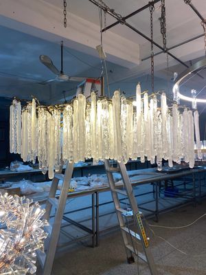 Nordic Yaratıcı Buz Blok Çandelieri Lüks Kristal Çandelier lambaları