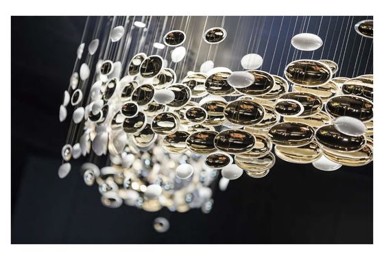 Özel otel lobisi oval sanat şamdanı cam ekstra büyük şamdanlar