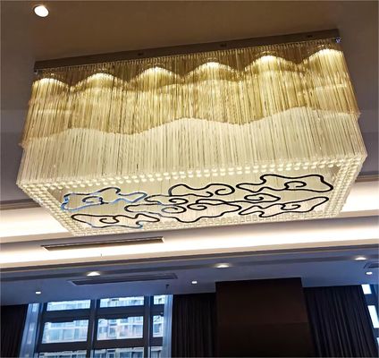 LED Çin tarzı Xiangyun Tasarımı Özel Kristal Yüksek Tavan Çanakkaleleri
