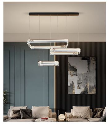 Akrilik Lampshade Waltz Chandelier Üç Renkli LED 270W 250W