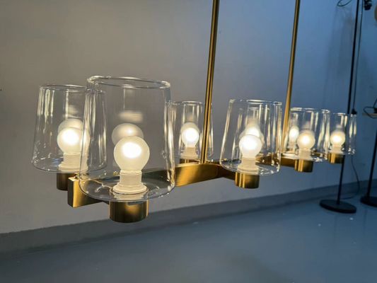 42in 8 Light Contemporary Gold Island Chandelier Lighting Home Foyer Giriş