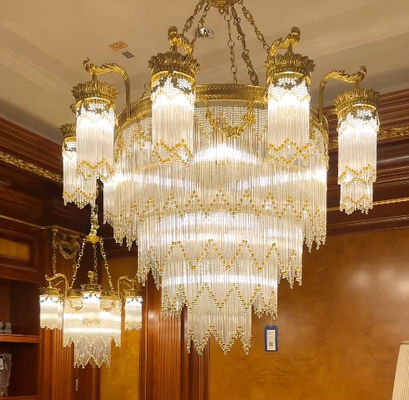 Her büyük kutlama için yüksek kaliteli kristal büyük koridor kolye şamdanları