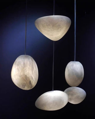 Kombinasyon Düzensiz Özel Moden Alabaster Dekoratif Şamdan Aile Otel Kahve Dükkanı Doğrusal Sanat Şamdan