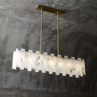 Modern Yemek Odası Modern Kolye Işıklandırma LED Işıklar Venüs Alabaster Doğrusal Şamdan