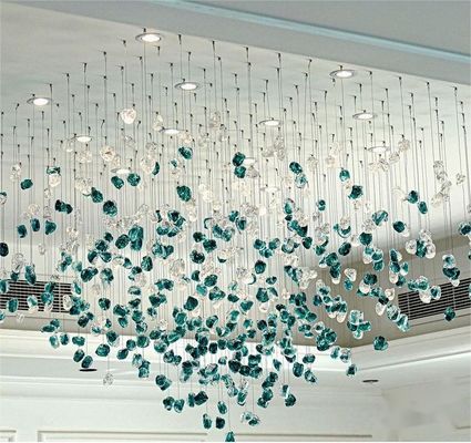 Otel Lobisi Villa Banket Salonu Dekorasyon Projesi Lüks Yağmur Şüşesi Gem Taş Çanakkale Aksesuarları