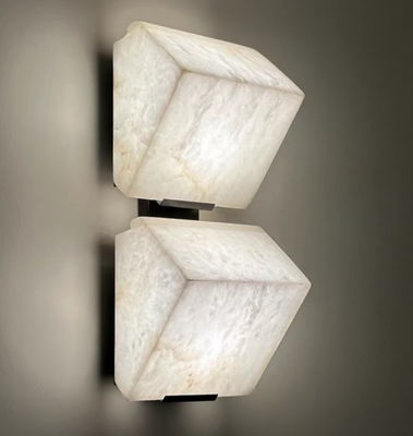 Alabaster LED Duvar Lambası Postmodern Yaratıcı Ev Dekoru Bakır Mermer Duvar Işığı Yatak Odası Yatağın Yanındaki Salon