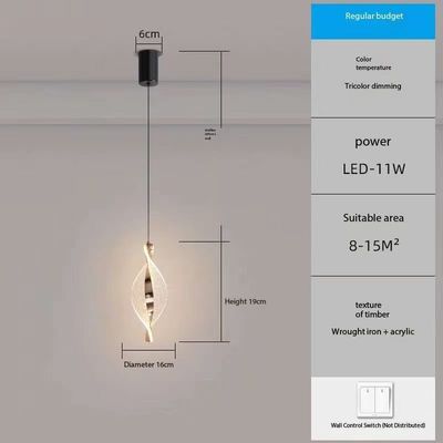 Lamp Sequence Yatak odası Yatak tarafı Lustre High End Light Lüks Lustre Modern And Simple Nordic Salon Arkaplan Duvar Barı Küçük Lustre Light Lüks Altın - Üç Renkli Işık