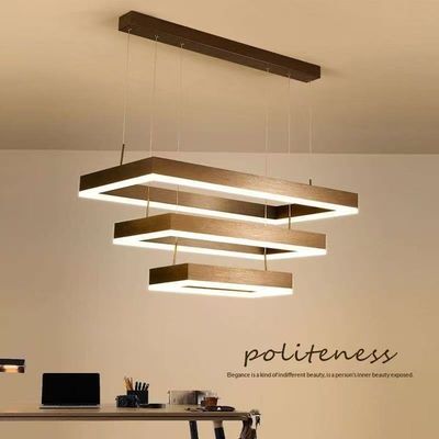 Üçüncü kat Küçük oturma odası Led Landelier Modern Basit Dikdörtgen Nordic Lighting Salon Restoran Bar Asılı Işık